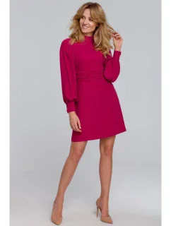 Šaty s volánem švestka model 18002862 - Makover