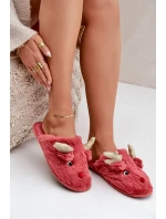 Vánoční pantofle s motivem soba Futrzane korálové Asielle