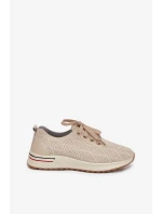 Dámské kožené lehké polobotky Artiker – béžové