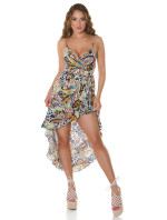 Sexy Summer wrap look high low dress