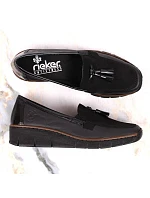W model 22280598 černé boty na platformě s podpatky - Rieker W model 22280598 černé boty na platformě s podpatky - Rieker