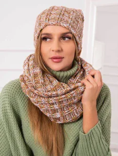 Dámský fleecový set 4 Seasons K263 camel+white