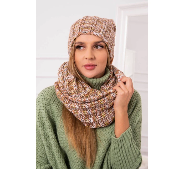 Dámský fleecový set 4 Seasons K263 camel+white Dámský fleecový set 4 Seasons K263 camel+white