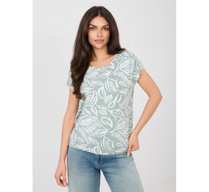 T shirt D12110M02646E pistacjowy T shirt D12110M02646E pistacjowy