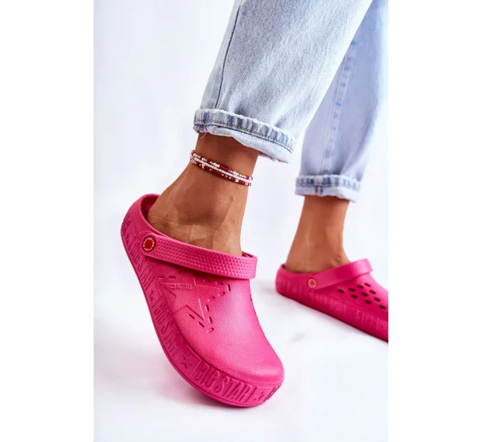 Dámské nazouvací pantofle Big Star - fuchsiová