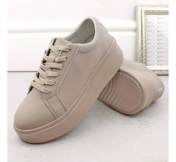 Dámská sportovní obuv na platformě W  Béžová  model 20727681 - SERGIO LEONE