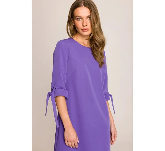 Šaty áčkového střihu model 22103953 fialové - STYLOVE