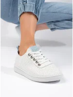 Krásné dámské bílé  tenisky bez podpatku