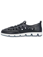 Rieker W RKR652 námořnicky modrá kožená polobotka s prolamovanou podrážkou Rieker W RKR652 námořnicky modrá kožená polobotka s prolamovanou podrážkou