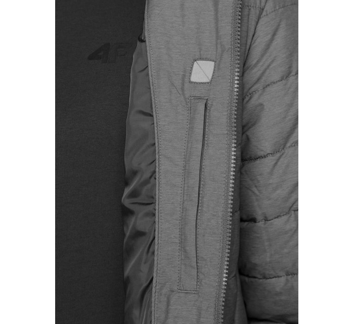 Pánská péřová bunda 4F KUMP301 šedá