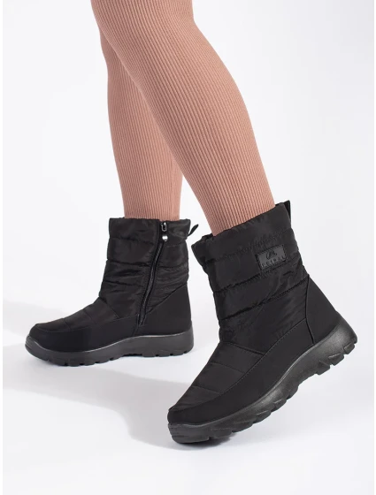 Pohodlné dámské sněhule černé bez podpatku Pohodlné dámské sněhule černé bez podpatku