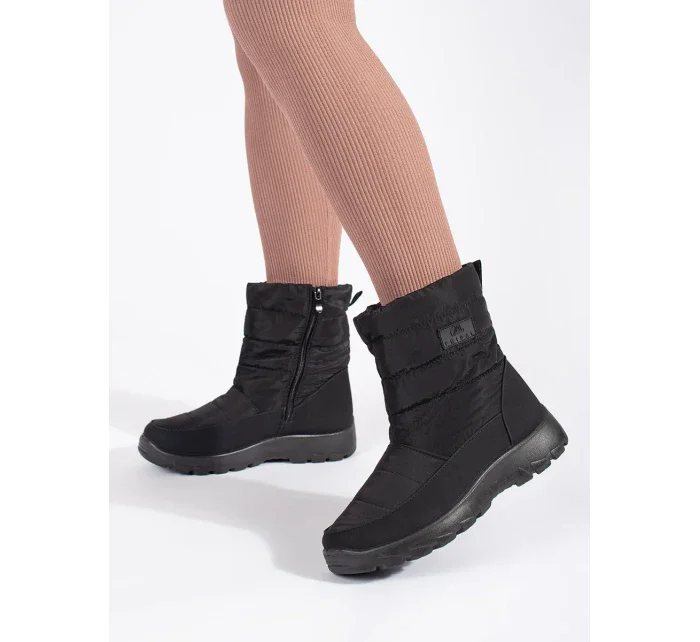 Pohodlné dámské sněhule černé bez podpatku Pohodlné dámské sněhule černé bez podpatku