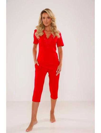 Dámské pyžamo De Lafense 642 Noela kr/r S-2XL