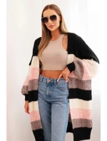 Dámský kardigan s vlnou v  černý model 21264652 - K-Fashion