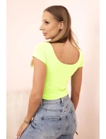 Dámská klasická bavlněná blůza s krátkým rukávem modrá Dámská klasická bavlněná blůza s krátkým rukávem modrá