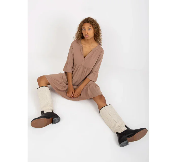 Šaty D73761M30214A3 tmavě lila