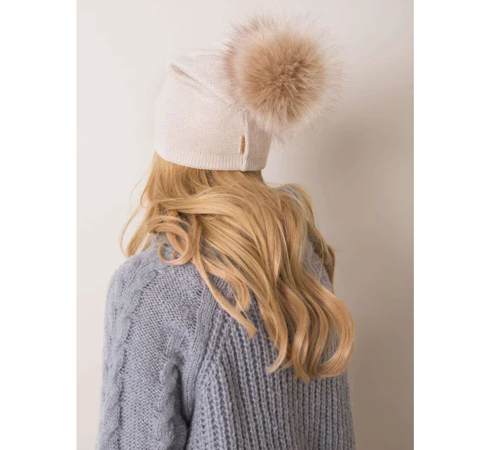 Czapka JK CZ model 20506461 jasny beżowy - FPrice Czapka JK CZ model 20506461 jasny beżowy - FPrice