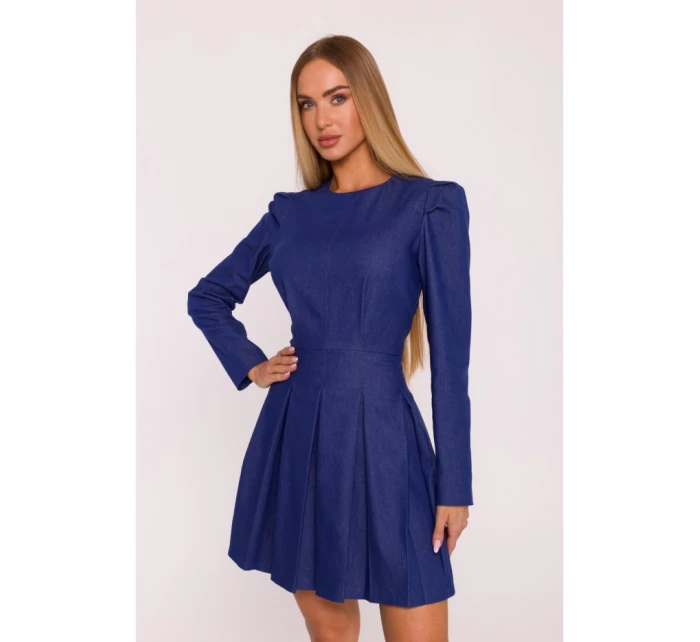 M884 Šaty džínového vzhledu - modré