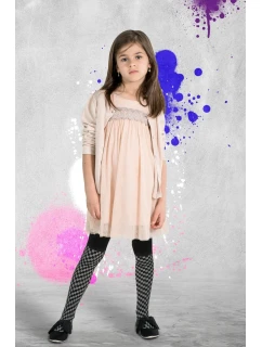 DÍVČÍ VZOROVANÉ PUNČOCHOVÉ KALHOTY OŘÍŠKOVÁ DR2323