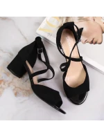 Černé sandály na jehlovém podpatku W model 21777516  Sergio Leone - Inny