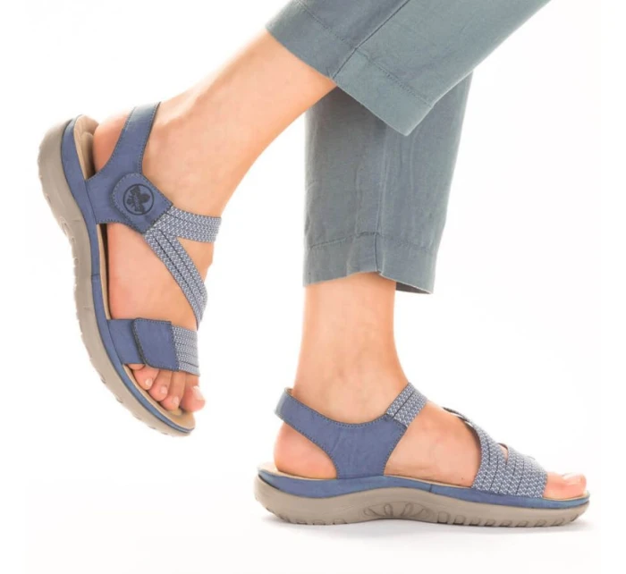 Pohodlné modré sandály Rieker W RKR587