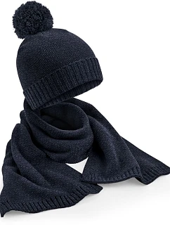 B 401 sada s čepicí a šálou navy model 22433236 - Beechfield