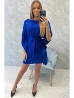 model 21752838 chrpově modré netopýří šaty - K-Fashion