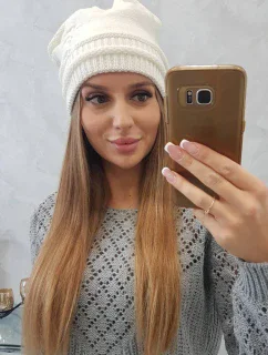Dámská čepice Kaja model 18751589 ecru - K-Fashion