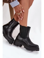 Zateplené kotníkové boty na zip Černé model 21708977 - Boto