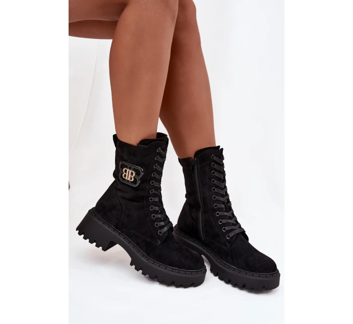 Dámské Workery s Ozdobným Zateplené Černé model 21715371 - Boto Dámské Workery s Ozdobným Zateplené Černé model 21715371 - Boto