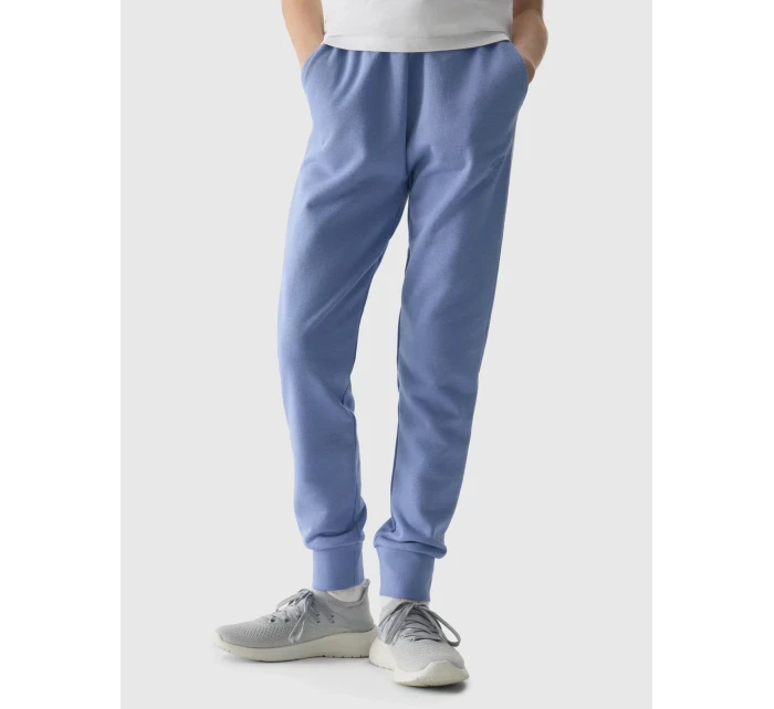Dívčí tepláky typu jogger 4F - denim Dívčí tepláky typu jogger 4F - denim