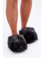 Futrzane Dámské Pantofle Černé Wladisa Futrzane Dámské Pantofle Černé Wladisa