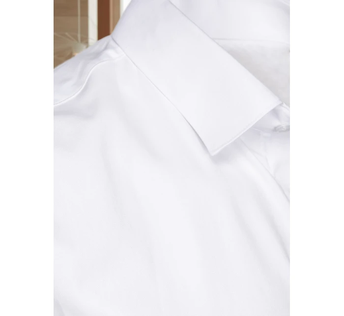 Pánská elegantní hladká bílá košile REGULAR FIT FashionStreet DX2540