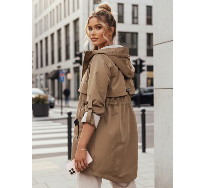 Dámská přechodná bunda parka MEROY tmavě béžová FashionStreet TY4289 Dámská přechodná bunda parka MEROY tmavě béžová FashionStreet TY4289
