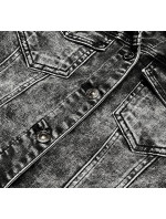 Krátká černá dámská džínová bunda model 16988847 - P.O.P. SEVEN