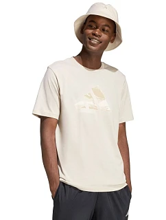 Pánské tričko adidas Camo Modern Logo Graphic T-shirt beige JZ7495 pánské