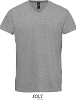 SOL'S Imperial V Men Pánské tričko do V z těžké bavlny 25.2940 grey melange