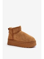 Boty Na Platformě Kožešinou Camel model 21639721 - Boto