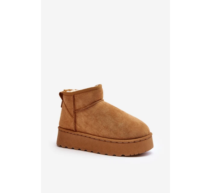 Boty Na Platformě Kožešinou Camel model 21639721 - Boto