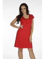 Dámská noční košile Visa 870 Červená - De Lafense Dámská noční košile Visa 870 Červená - De Lafense