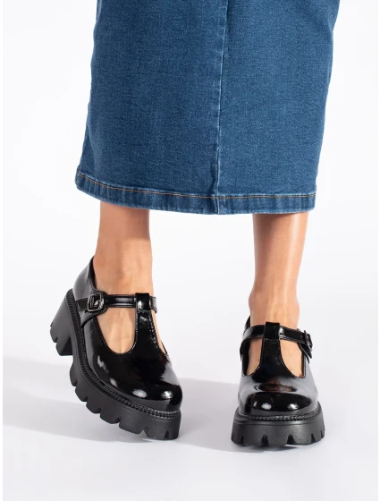 Exkluzívní polobotky dámské černé platforma Exkluzívní polobotky dámské černé platforma