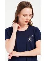 Dámská noční košile s krátkým rukávem model 20911539 - Vienetta Dámská noční košile s krátkým rukávem model 20911539 - Vienetta