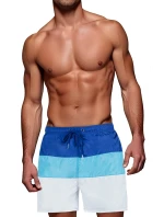 FashionStreet pánské modrobílé plavecké šortky SX2517