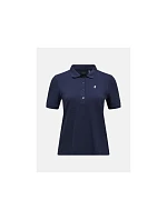 Dámské tričko PEAK PERFORMANCE W Classic Cotton Polo, barva tmavě modrá Dámské tričko PEAK PERFORMANCE W Classic Cotton Polo, barva tmavě modrá