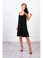 Šaty s model 21752900 páskem černé - K-Fashion