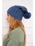 Fleecová čepice Paulina model 18750165 dark denim - K-Fashion Fleecová čepice Paulina model 18750165 dark denim - K-Fashion