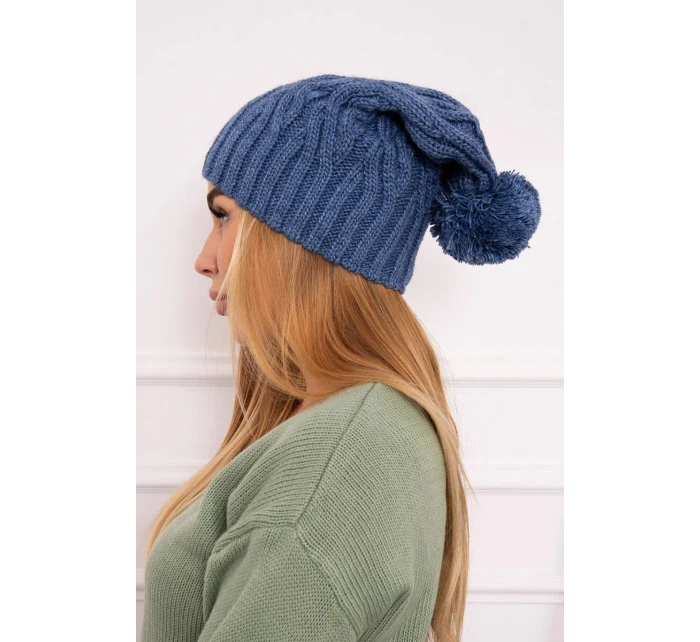 Fleecová čepice Paulina model 18750165 dark denim - K-Fashion Fleecová čepice Paulina model 18750165 dark denim - K-Fashion