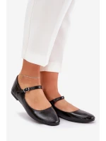 Lakované Baletky S Páskem Černé model 21687377 - Boto Lakované Baletky S Páskem Černé model 21687377 - Boto