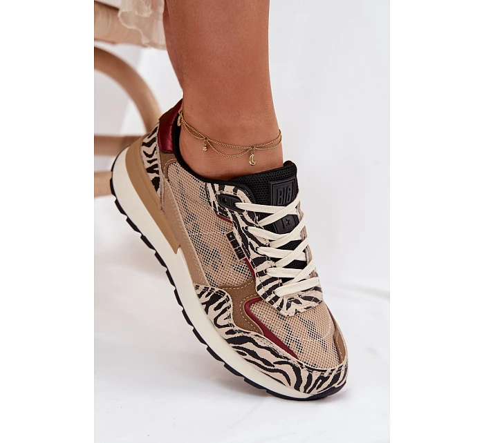Dámské sportovní tenisky s potiskem Big Star model 22042743 Béžové - Big Star Shoes