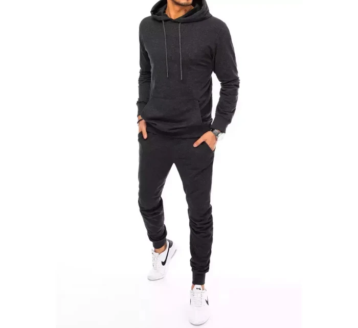 Pánská grafitová tepláková souprava FashionStreet AX0540 Pánská grafitová tepláková souprava FashionStreet AX0540